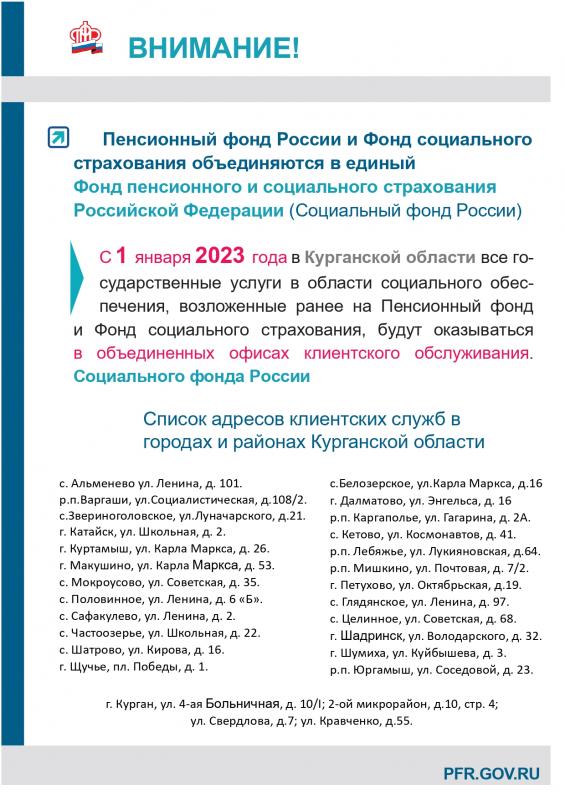 Информация от Пенсионного фонда России